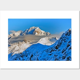 Mont Blanc Les Arcs French Alps France Posters and Art